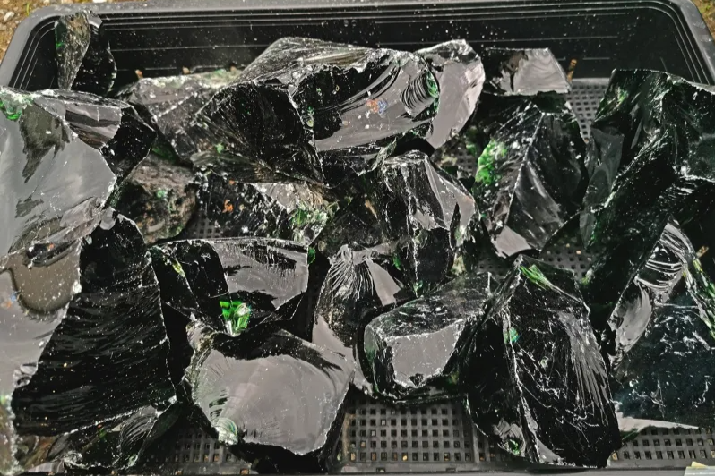 ガラスロック ダークグリーン 90-150mm – 揖斐川庭石センター