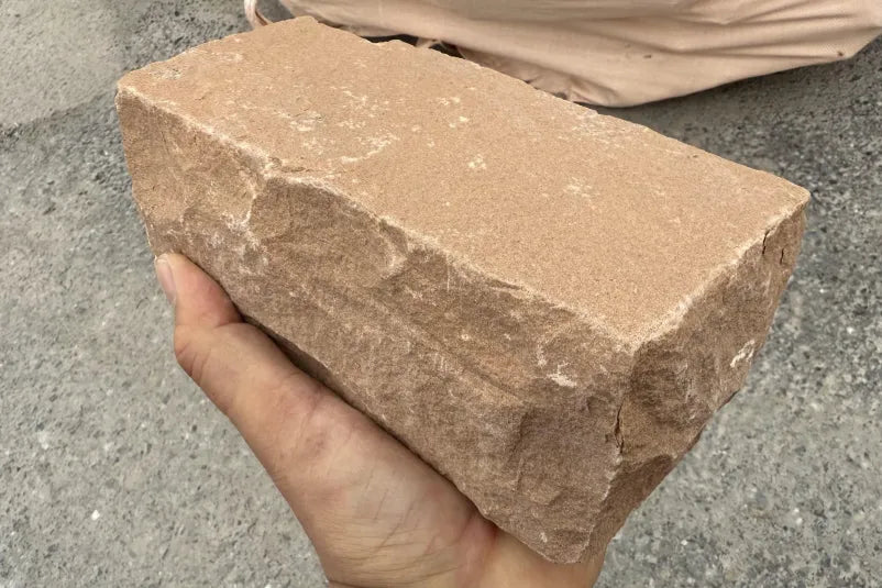 サンドストーンピンコロ　エルイエロー　2丁掛け　90*90*190mm