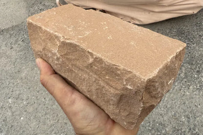 サンドストーンピンコロ　エルイエロー　2丁掛け　90*90*190mm